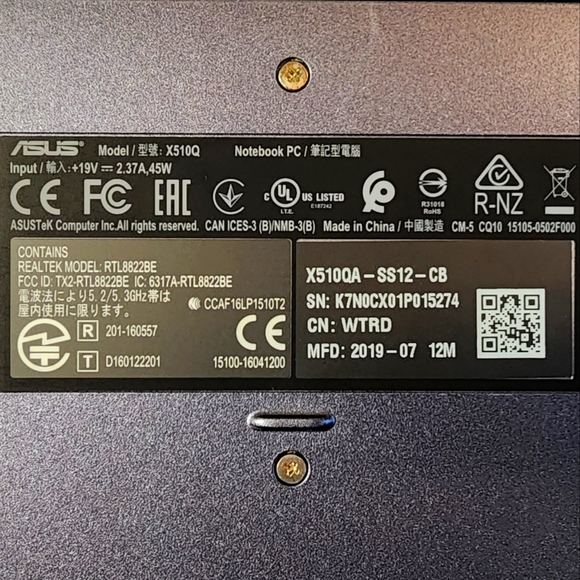 Asus Notebook X510QA - Picture 6 of 6